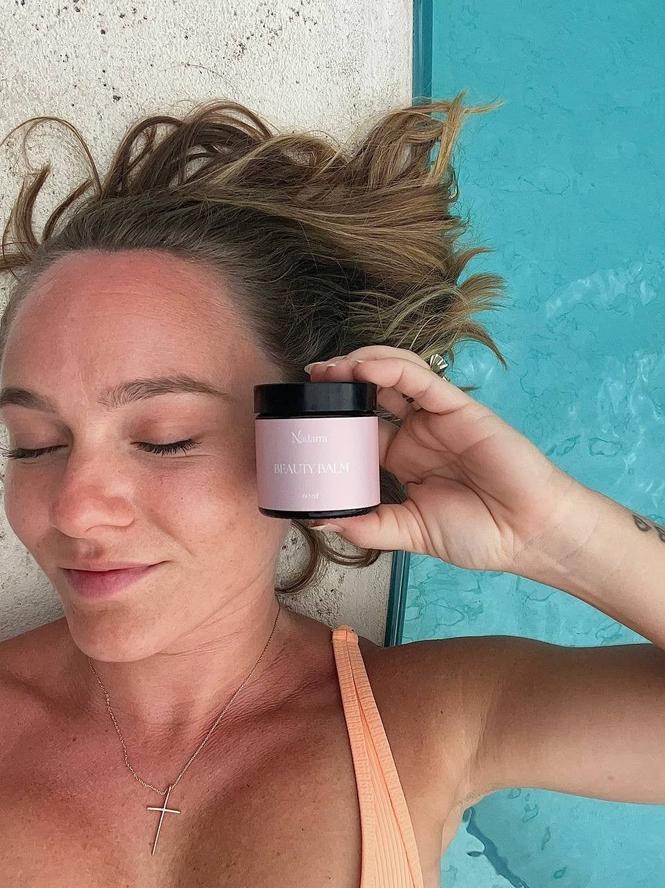 Beauty Balm by the pool